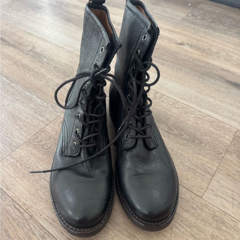 Frye Black Lace Up Boots for Women